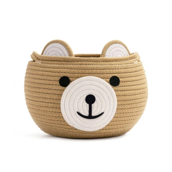 Dropship Cotton Bear Shaped Storage Baskets Pack of 1 (Beige)
