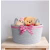 Dropship Cotton Plain Cat Basket 9x5 Inch Pack of 1 (Grey)