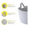 Dropship Cotton Plain Cat Basket 9x5 Inch Pack of 1 (Grey)