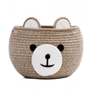 Generic Cotton Bear Shaped Storage Baskets Pack of 1 (Mix)
