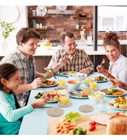 Cotton Rope Drink Coasters 6 Pcs Set (Multicolor)