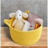 Dropship Cotton Plain Cat Basket 9x5 Inch Pack of 1 (Yellow)