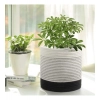 Dropship Cotton Large Woven Storage Basket 10x10 Inch Pack of 1 (White)