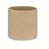 Dropship Cotton Large Woven Storage Basket 11x11 Inch Pack of 1 (Beige)
