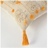 Dropship Cotton Handcrafted Pit Loom Cushion Cover 16x16 Inch Pack of 2 (Yellow)