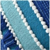 Dropship Cotton Handcrafted Pit Loom Cushion Cover 16x16 Inch Pack of 2 (Blue)
