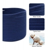 Dropship Cotton Round Small Storage Basket 9x7 Inch Pack of 1 (Blue)