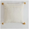 Dropship Cotton Flower Tufted Cushion Pillow Cover 16x16 Inch Pack of 2 (Yellow)
