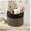 Dropship Cotton Round Small Storage Basket 9x7 Inch Pack of 1 (Beige)