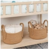 Dropship Cotton Round Storage Rope Woven Baskets Pack of 2 (Beige)