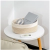 Dropship Cotton Oval Storage Rope Woven Baskets Pack of 1 (Beige White)