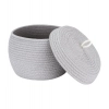 Dropship Cotton Bear Shaped Storage Matka Basket With Lid Pack of 1 (Grey)