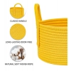 Dropship Cotton Round Storage Rope Woven Baskets Pack of 2 (Yellow)