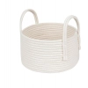 Dropship Cotton Round Storage Rope Woven Baskets Pack of 2 (White)