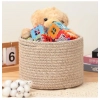 Dropship Cotton Round Small Storage Basket 9x7 Inch Pack of 1 (Brown)