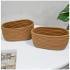 Dropship Cotton Storage Rope Woven Baskets Pack of 2 (Beige)
