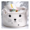 Dropship Cotton Small Cat With Face Basket Pack of 1 (White)