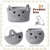 Dropship Cotton Small Cat With Face Basket Pack of 1 (Grey)