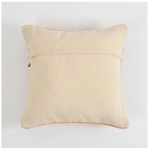 Generic Cotton Handcrafted Pit Loom Cushion Cover 16x16 Inch Pack of 2 (Orange)