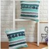 Dropship Cotton Handcrafted Pit Loom Cushion Cover 16x16 Inch Pack of 2 (Green)
