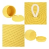 Dropship Cotton Bear Shaped Storage Matka Basket With Lid Pack of 1 (Yellow)