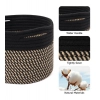 Dropship Cotton Round Small Storage Basket 9x7 Inch Pack of 1 (Beige)