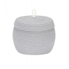 Dropship Cotton Bear Shaped Storage Matka Basket With Lid Pack of 1 (Grey)