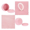 Dropship Cotton Bear Shaped Storage Matka Basket With Lid Pack of 1 (Pink)
