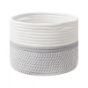 Dropship Cotton Storage Rope Woven Baskets 9x7 Inch Pack of 1 (Grey)