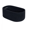 Dropship Cotton Oval Storage Rope Woven Baskets Pack of 1 (Black)
