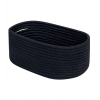 Dropship Cotton Oval Storage Rope Woven Baskets Pack of 1 (Black)