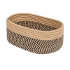 Dropship Cotton Oval Storage Rope Woven Baskets Pack of 1 (Beige Black)