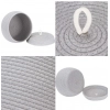 Dropship Cotton Bear Shaped Storage Matka Basket With Lid Pack of 1 (Grey)