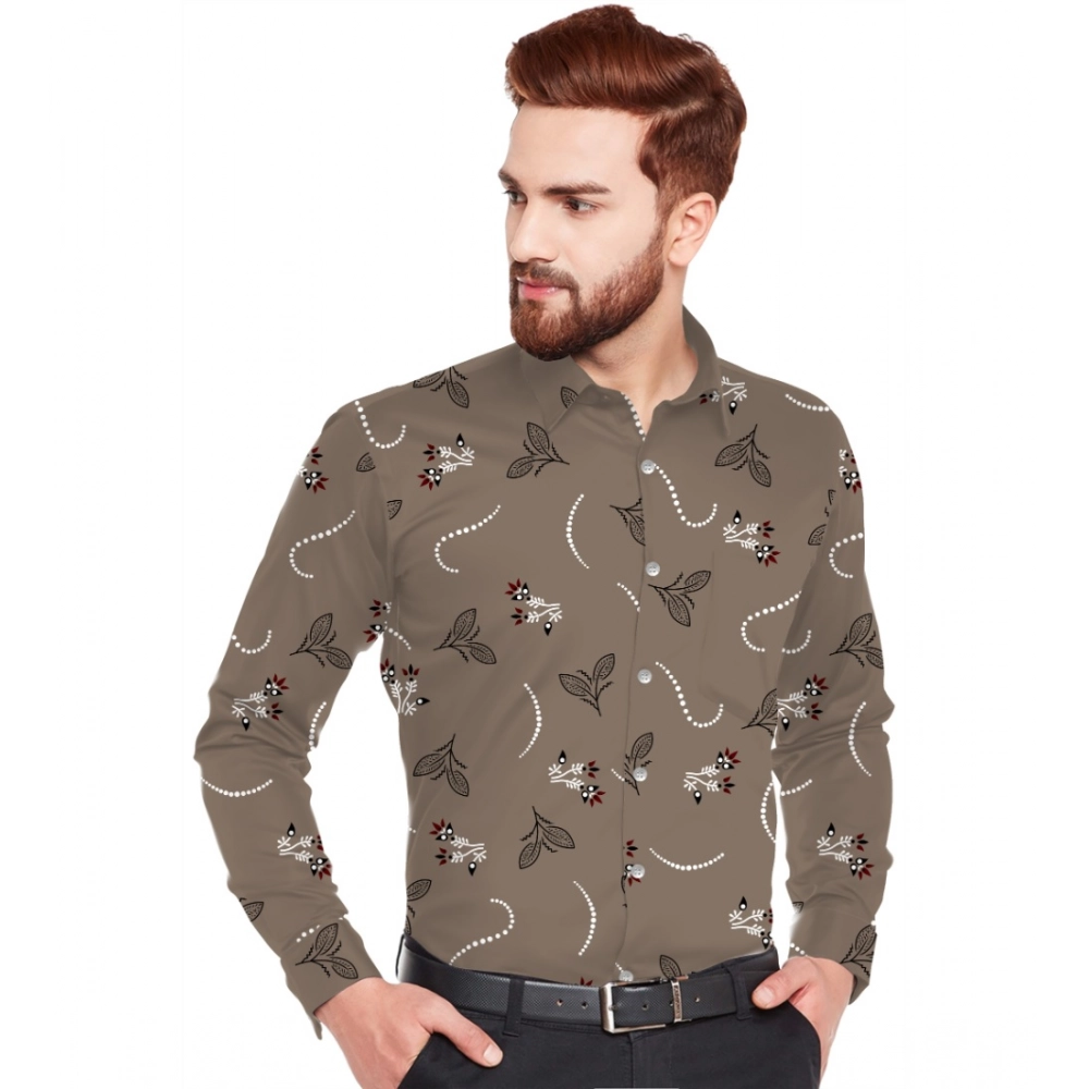 Generic Men's Casual Viscose Rayon Printed Full Sleeve Collar Shirt (Multicolor)