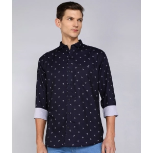 Generic Men's Casual Viscose Rayon Striped Full Sleeve Collar Shirt (Blue)