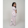 Dropship Girl's Silk Bleand Printed Short Sleeve Night Suit Set (Light Pink)