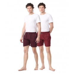 Pack_of_2 Men's Polycotton Solid Boxer Shorts (Multicolor)