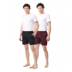 Pack_of_2 Men's Polycotton Solid Boxer Shorts (Multicolor)