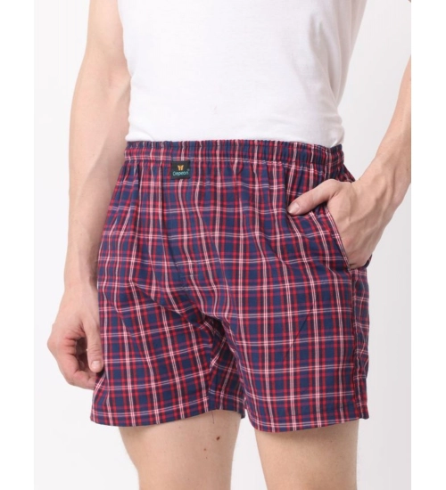 Pack_of_2 Men's Polycotton Checked Boxer Shorts (Multicolor)