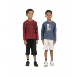 Pack of 2 Boy's Cotton Printed Full Sleeve T-Shirt's (Multicolor)