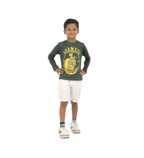 Pack of 3 Boy's Cotton Printed Full Sleeve T-Shirt's (Multicolor)