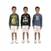 Dropship Pack of 3 Boy's Cotton Printed Full Sleeve T-Shirt's (Multicolor)