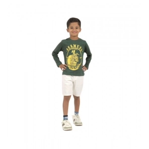 Generic Pack of 3 Boy's Cotton Printed Full Sleeve T-Shirt's (Multicolor)