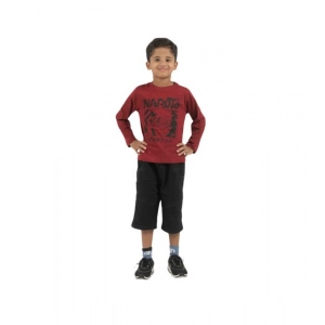 Generic Pack of 2 Boy's Cotton Printed Full Sleeve T-Shirt's (Multicolor)