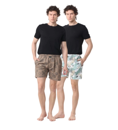 Pack_of_2 Men's Polycotton Printed Boxer Shorts (Multicolor)