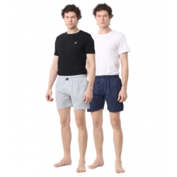 Pack_of_2 Men's Polycotton Solid Boxer Shorts (Multicolor)
