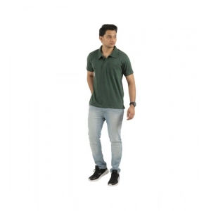 Generic Pack of 2 Men's Casual Cotton Solid Short Sleeve Tshirts (Multicolor)