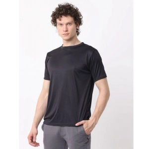 Generic Pack of 2 Men's Casual Polyester Blend Solid Short Sleeve Tshirts (Multicolor)