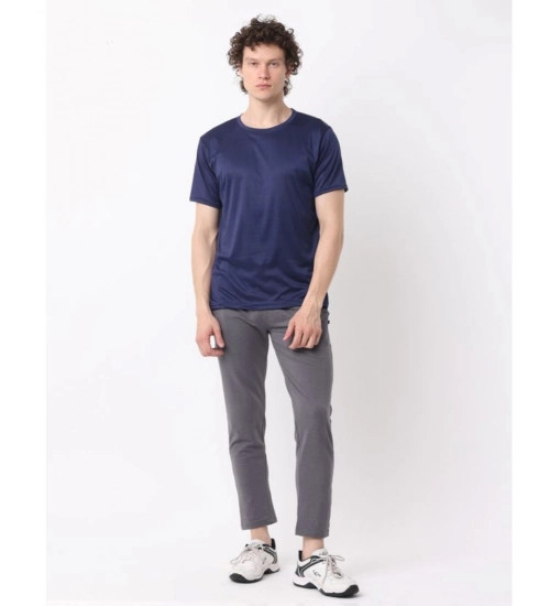 Pack of 2 Men's Casual Polyester Blend Solid Short Sleeve Tshirts (Multicolor)