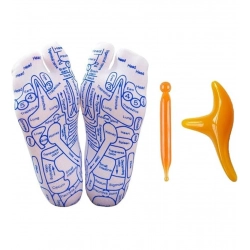 Cotton Acupressure Reflexology Socks (White)